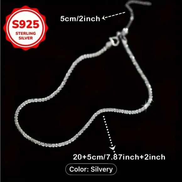 💖 New .925 Sterling Silver Ankle Bracelet Anklet - Picture 5 of 7